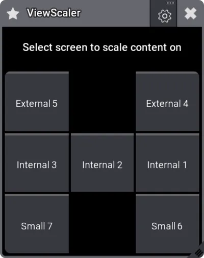 ViewScaler UI menu